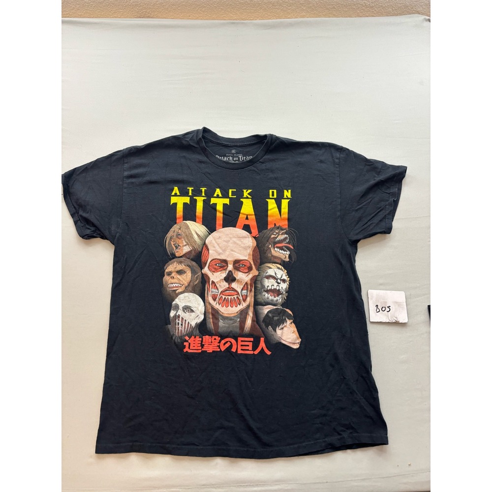 Attack on Titan Final Season Graphic T-Shirt Mens XL Black Ripple Junction Anime